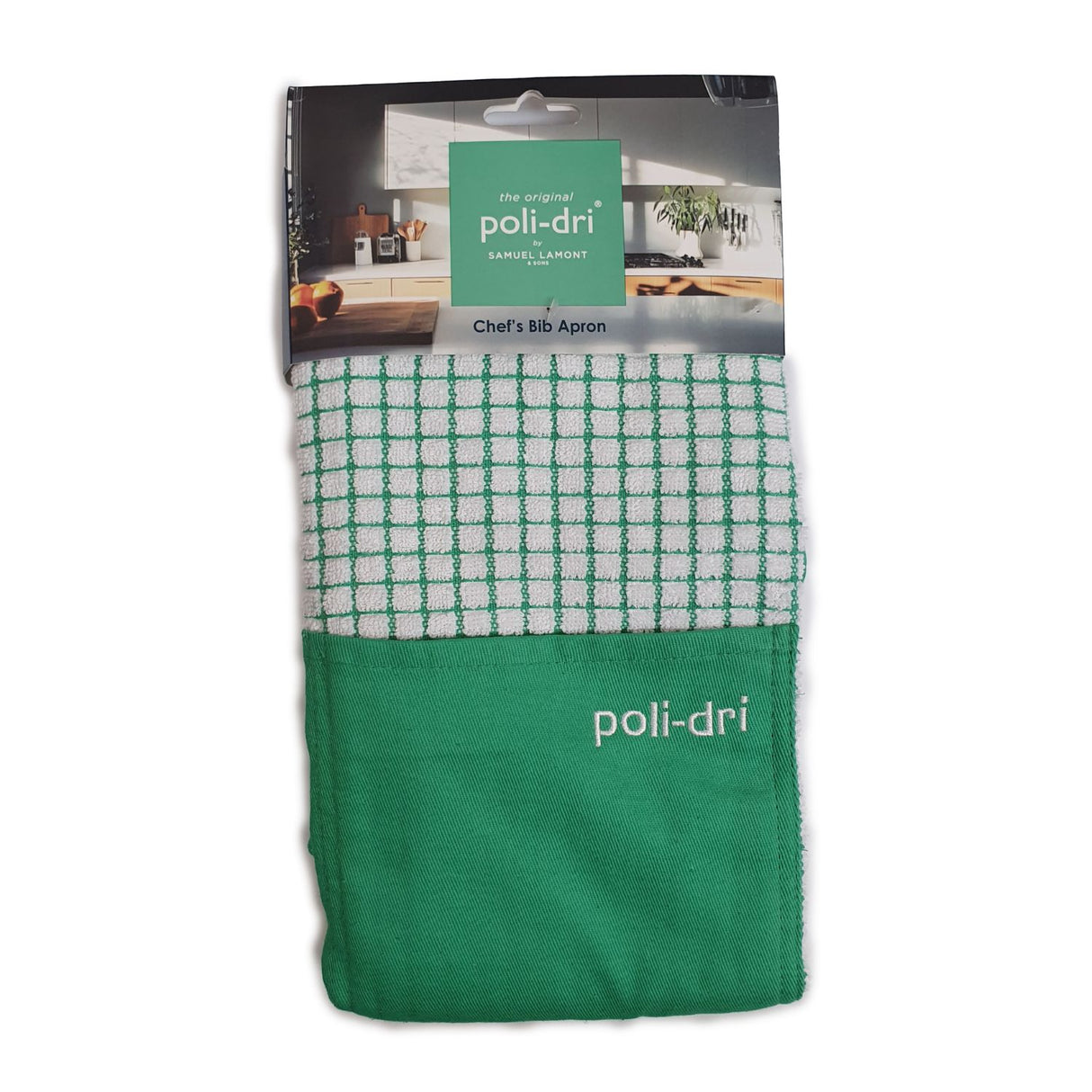 706-AP-GR Irish Cotton Poli-Dri Apron in Green Creative Irish Gifts