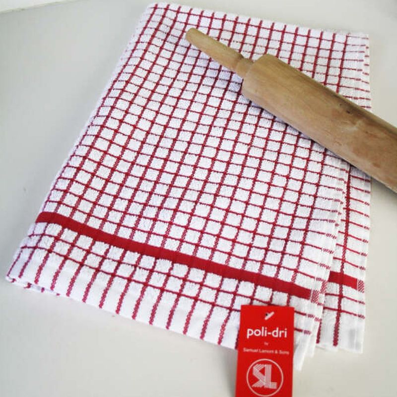 Woven Jacquard Irish Tea Towel Red Creative Irish.com