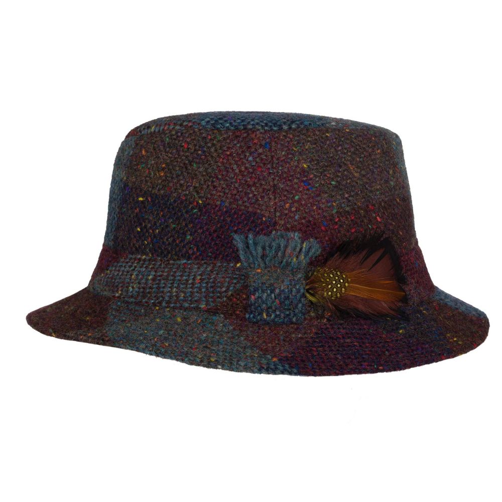 Men's Irish Tweed Feather Walking Hat Creative Irish Gift