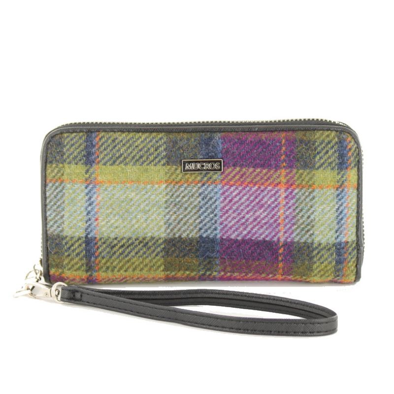 AC804 Women's Herringbone Irish Tweed Wallet, Plum Creative-Irish-Gifts.com