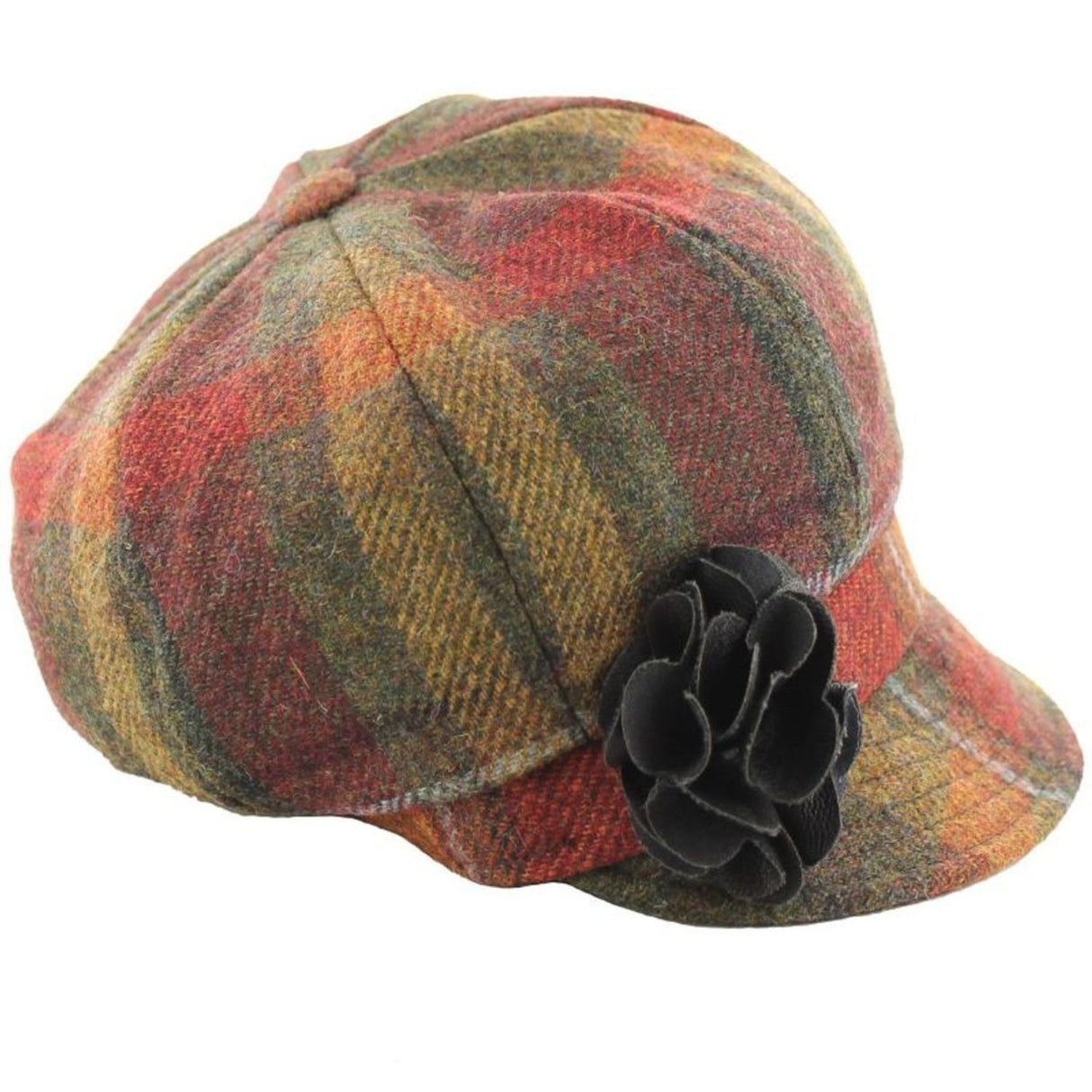 AC935 Women's Irish 8 Piece Hat with Rosette Detail, Fall Leaves Studio Creative Irish Gifts.com