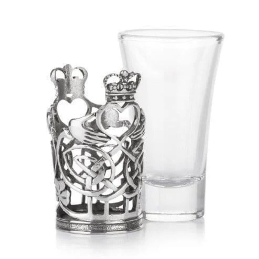 Vintage Pewter Scottish Shot Glasses Claddagh Creative Irish Gifts