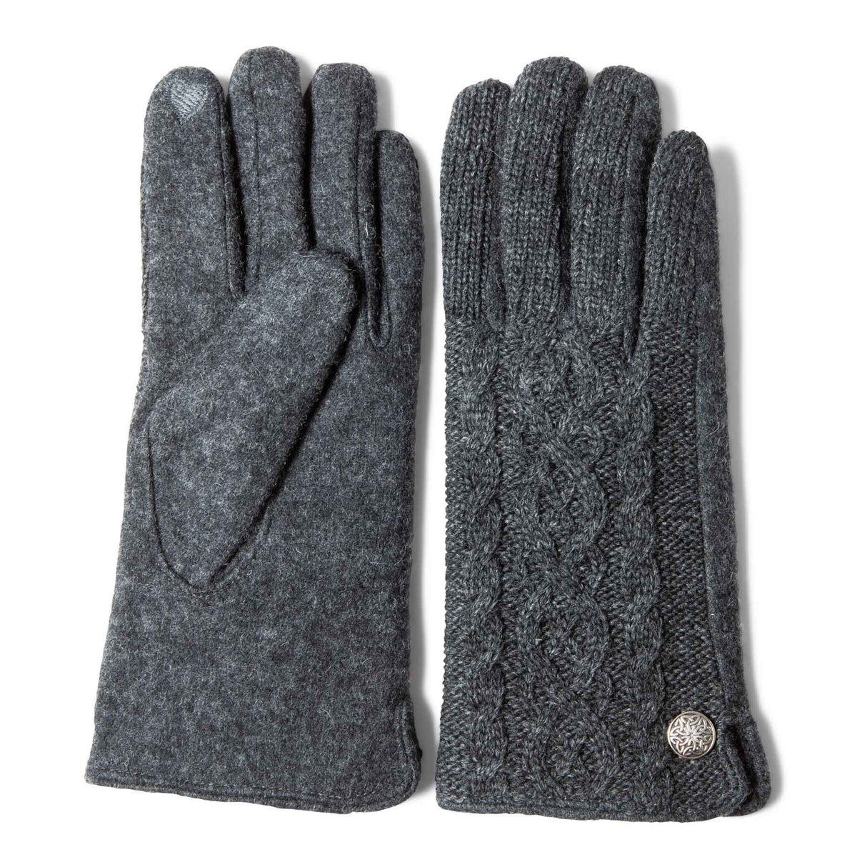 Charcoal Cable Knit Glove - Creative Irish Gifts