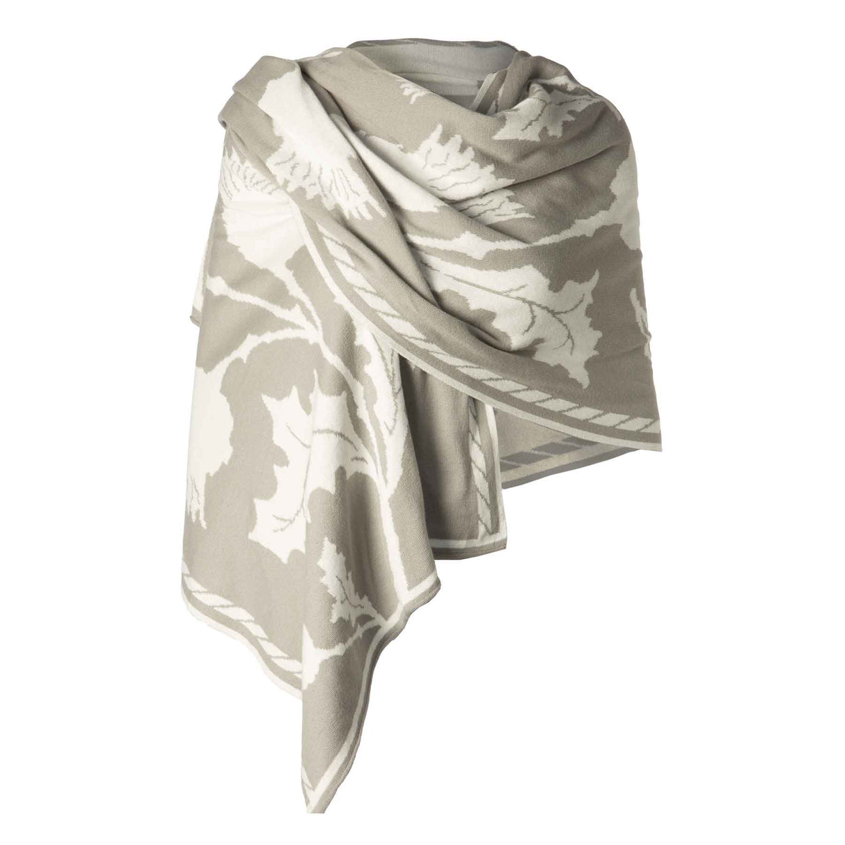 Thistle Shawl, Grey - Creative Irish Gifts