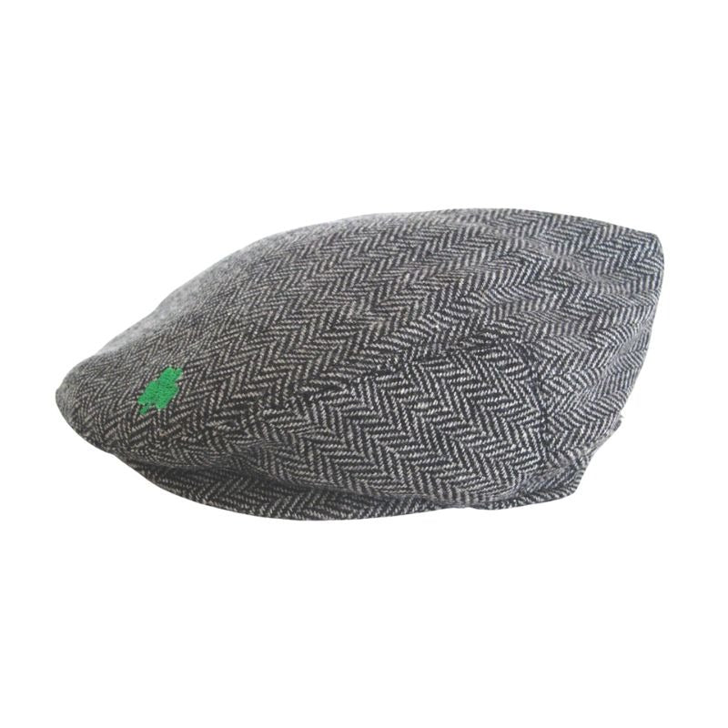 Men's Wool Irish Flat Cap with Shamrock Embroidery - Creative Irish Gifts