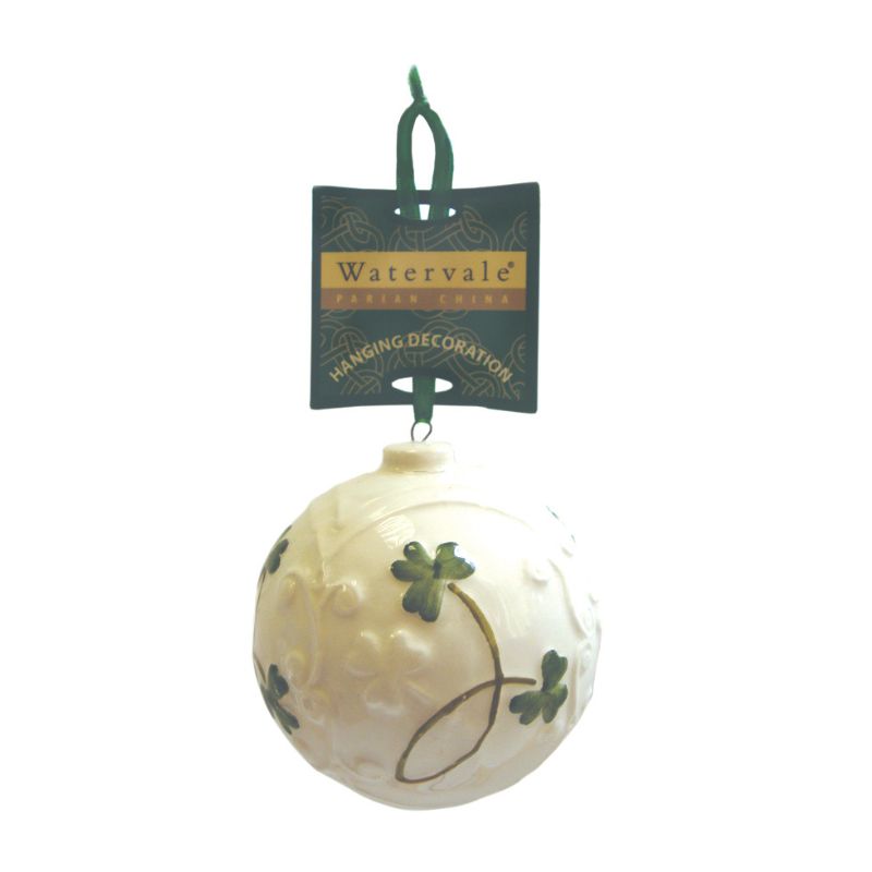AIS-68407 Parian China Shamrock Christmas Bauble Creative Irish Gifts