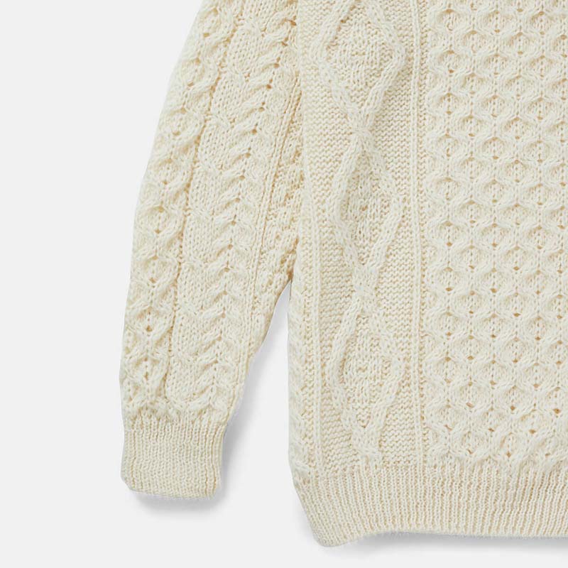 Men's Aran Crew Neck Fisherman Sweater