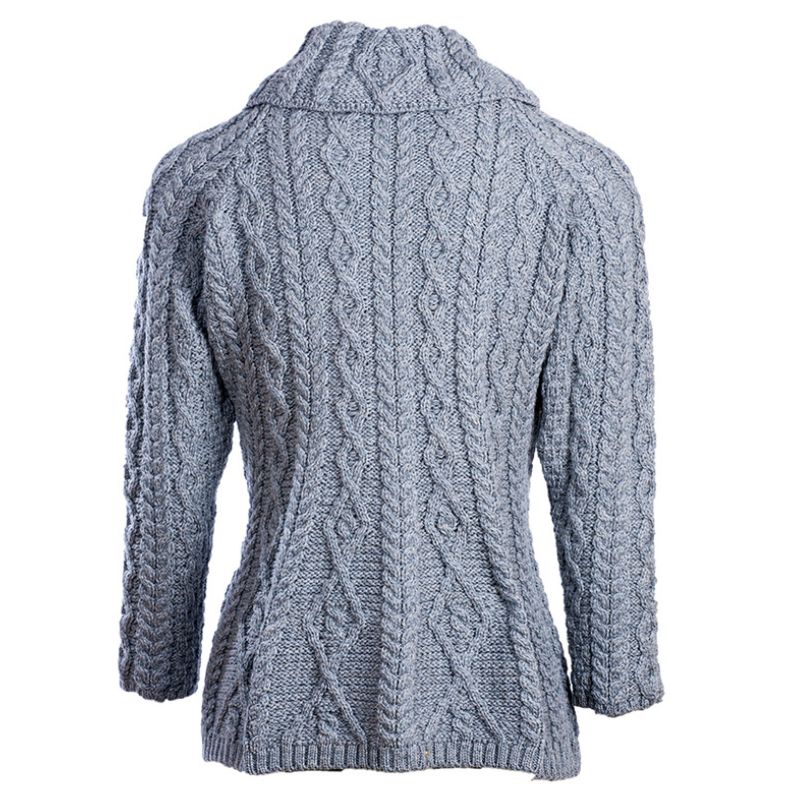 Aran Cable Knit Supersoft Merino Wool Cardigan