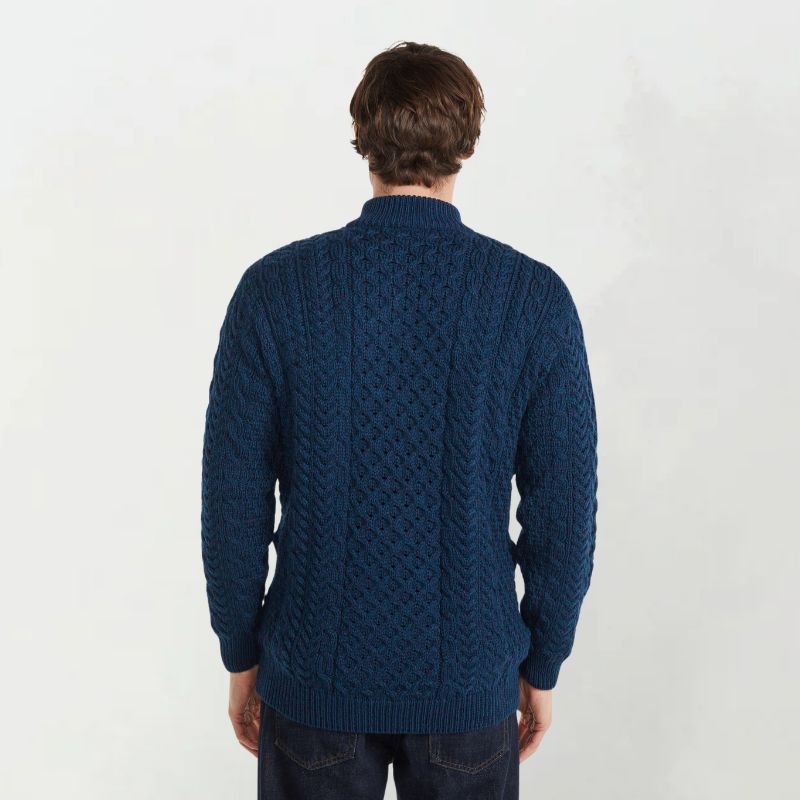 Fine Merino Wool Aran Half Zip Sweater Creative Irish Gifts
