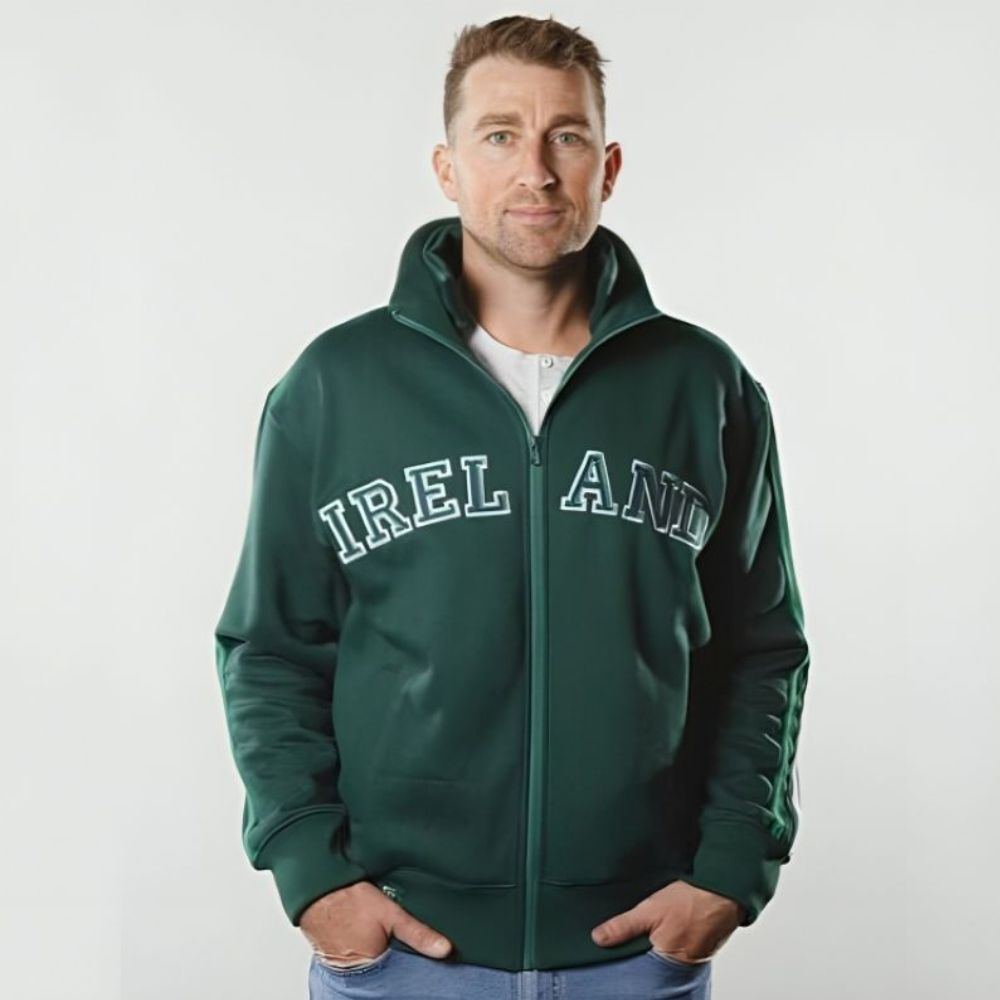 Irish Vintage Green Zip Up Hoodie Cretive Irish Gift