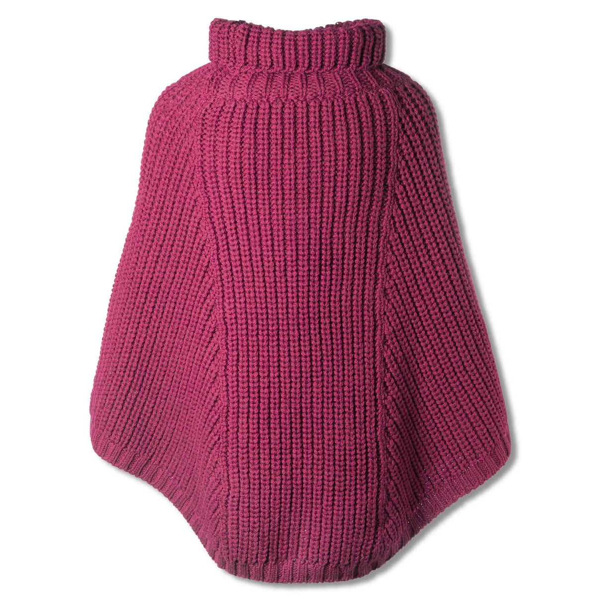 Chunky Cable Cowl Neck Poncho, Wine - Creative Irish Gifts