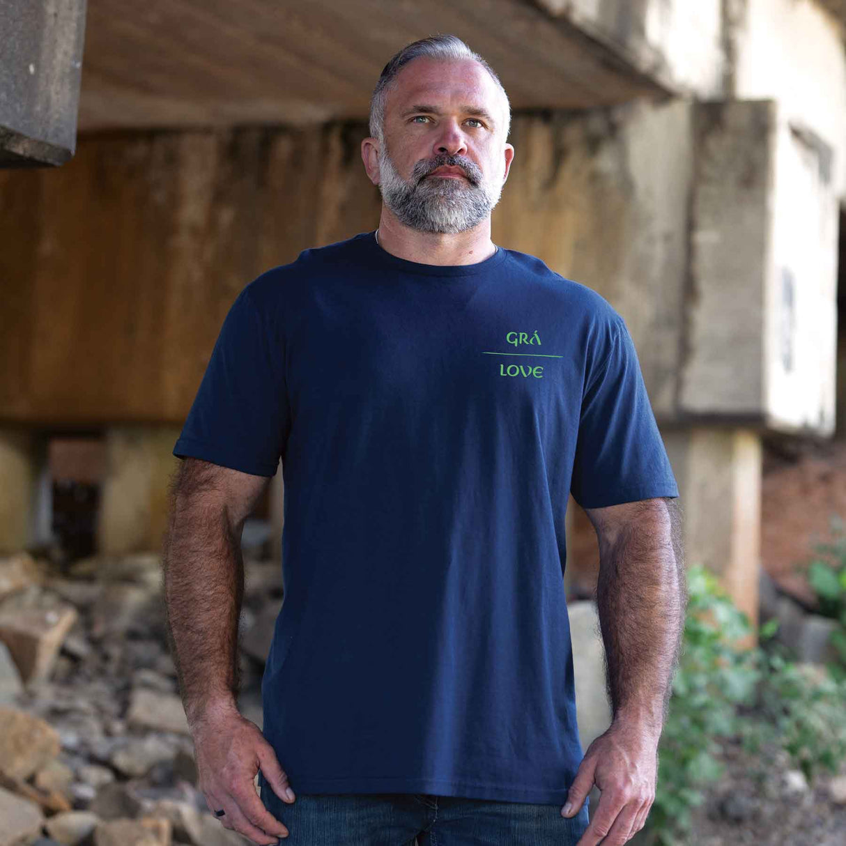 Ogham Love T-Shirt, Navy - Creative Irish Gifts