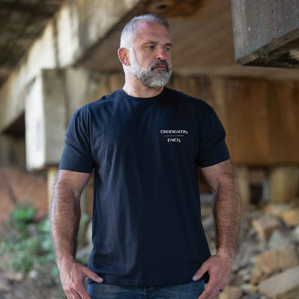 Ogham Faith T-Shirt, Black - Creative Irish Gifts