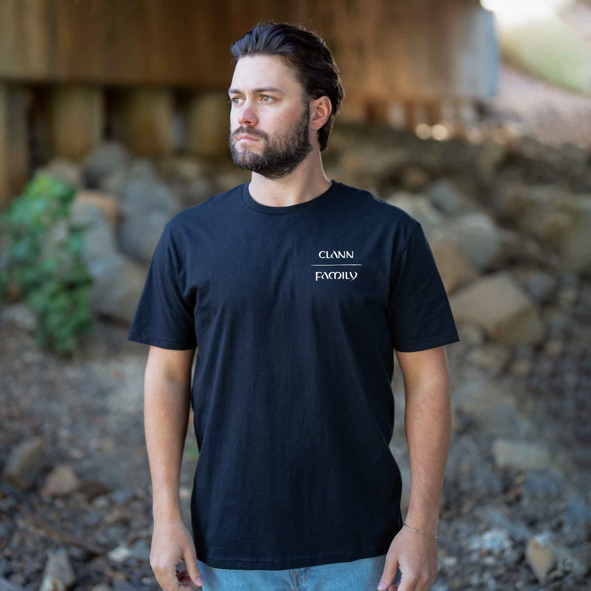 Ogham Family T-Shirt, Black - Creative Irish Gifts