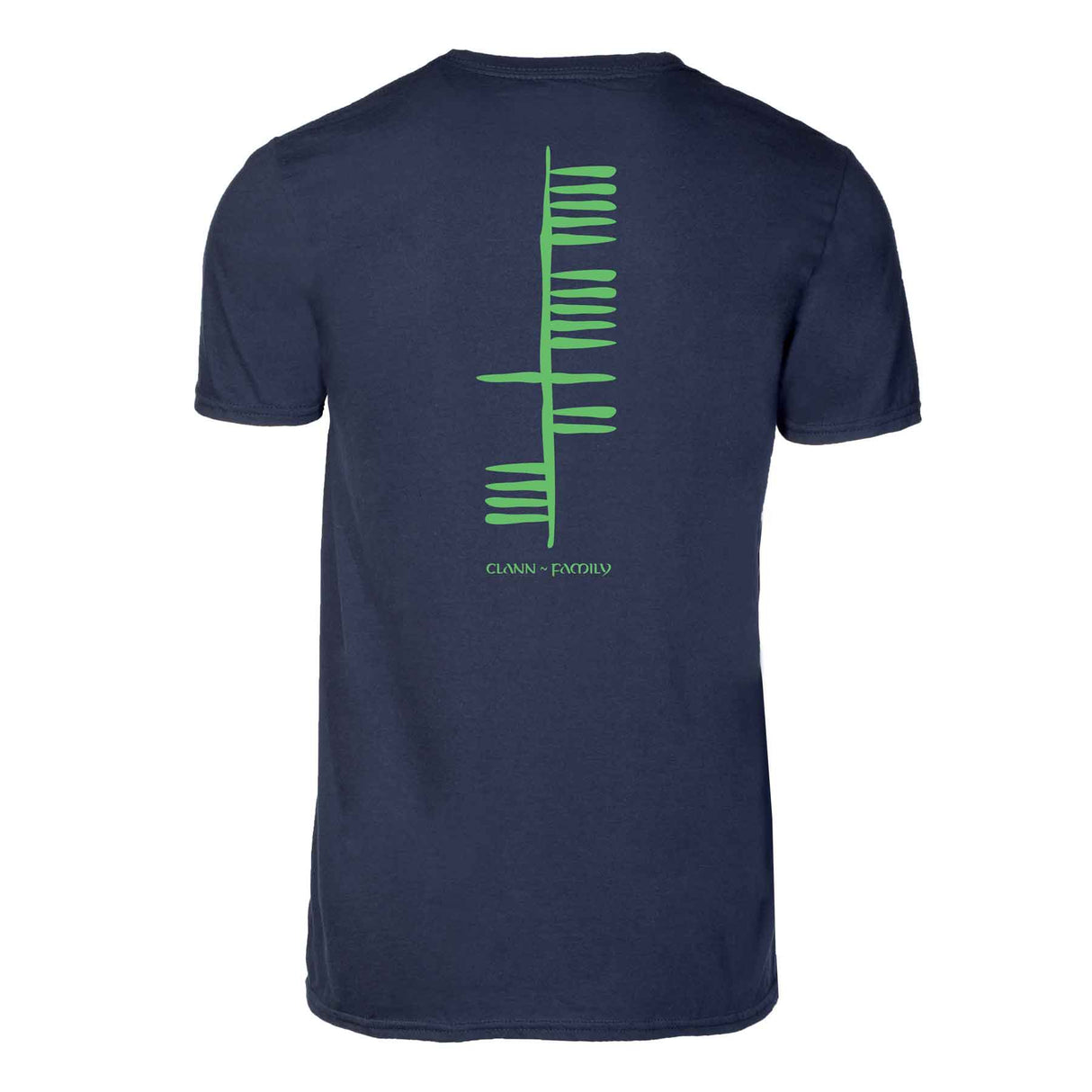 Ogham Family Shirt, Navy - Creative Irish Gifts