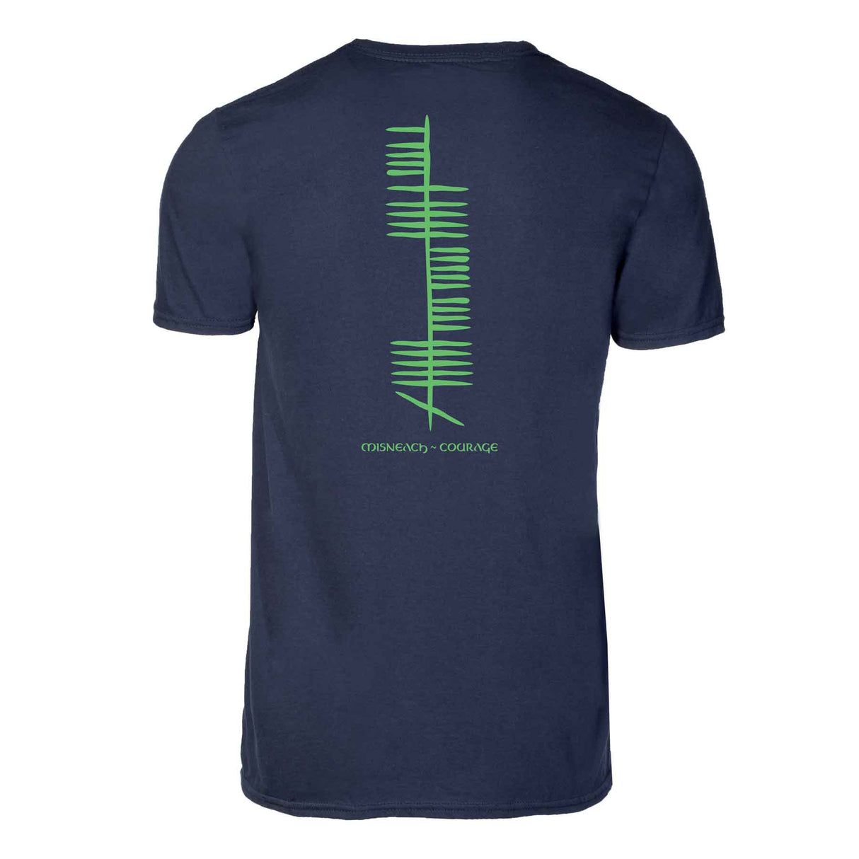 Ogham Courage Shirt, Navy - Creative Irish Gifts