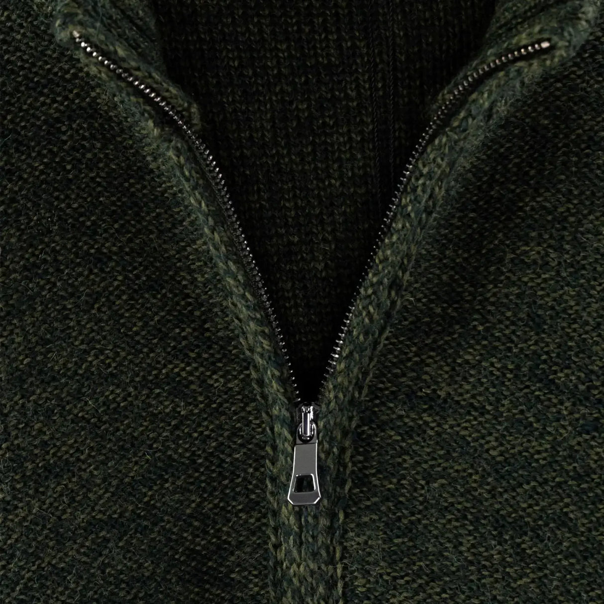 CG720 Men's Full Zip Cable Knit Cardigan Army Green Closely Creative Irish Gifts