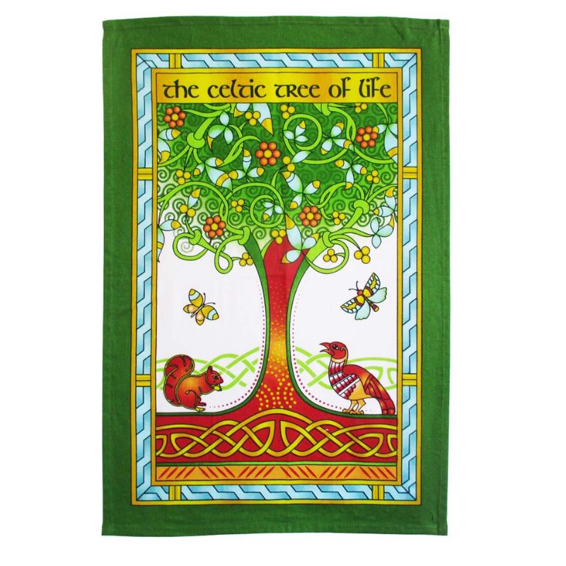 CL-101-New Bone China Celtic Tree of Life Towel Creative Irish Gift