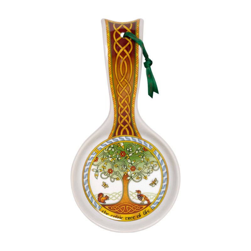 CL-101-New Bone China Celtic Tree of Life spoon rest Creative Irish Gift