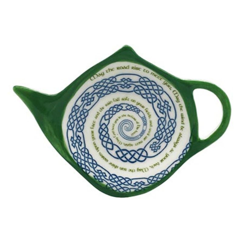 Bone China Irish Blessing Tea Bag Holder May The Road Creative Irish Gifts
