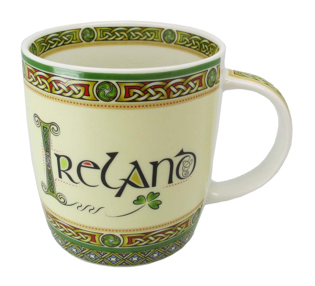 CL-107-256 New Bone China Celtic Ireland Coffee Mug Creative Irish Gifts Front View