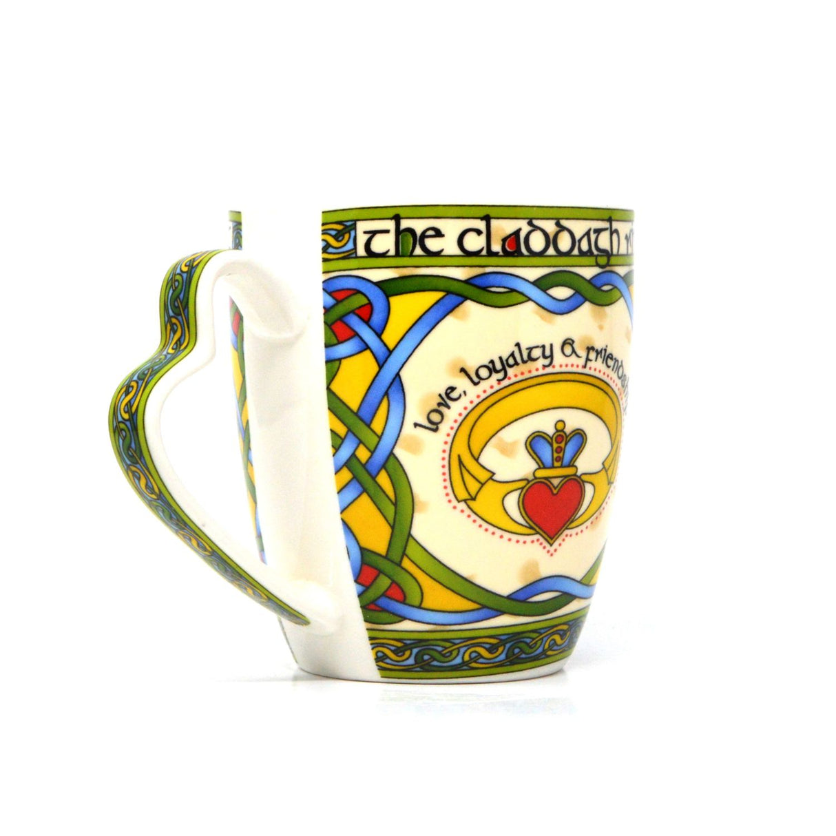 Irish Claddagh Mug with Heart Shaped Handle Creative Irish Gifts