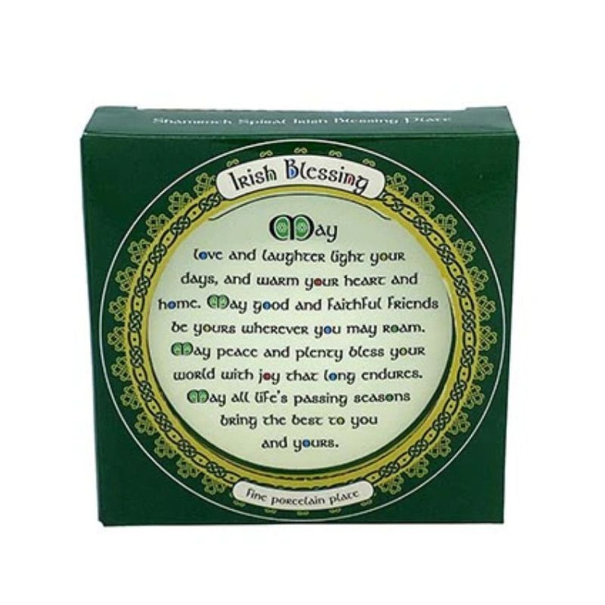 CL-87-543 Bone China Plate with Heartfelt Irish Blessing Creative Irish Gifts