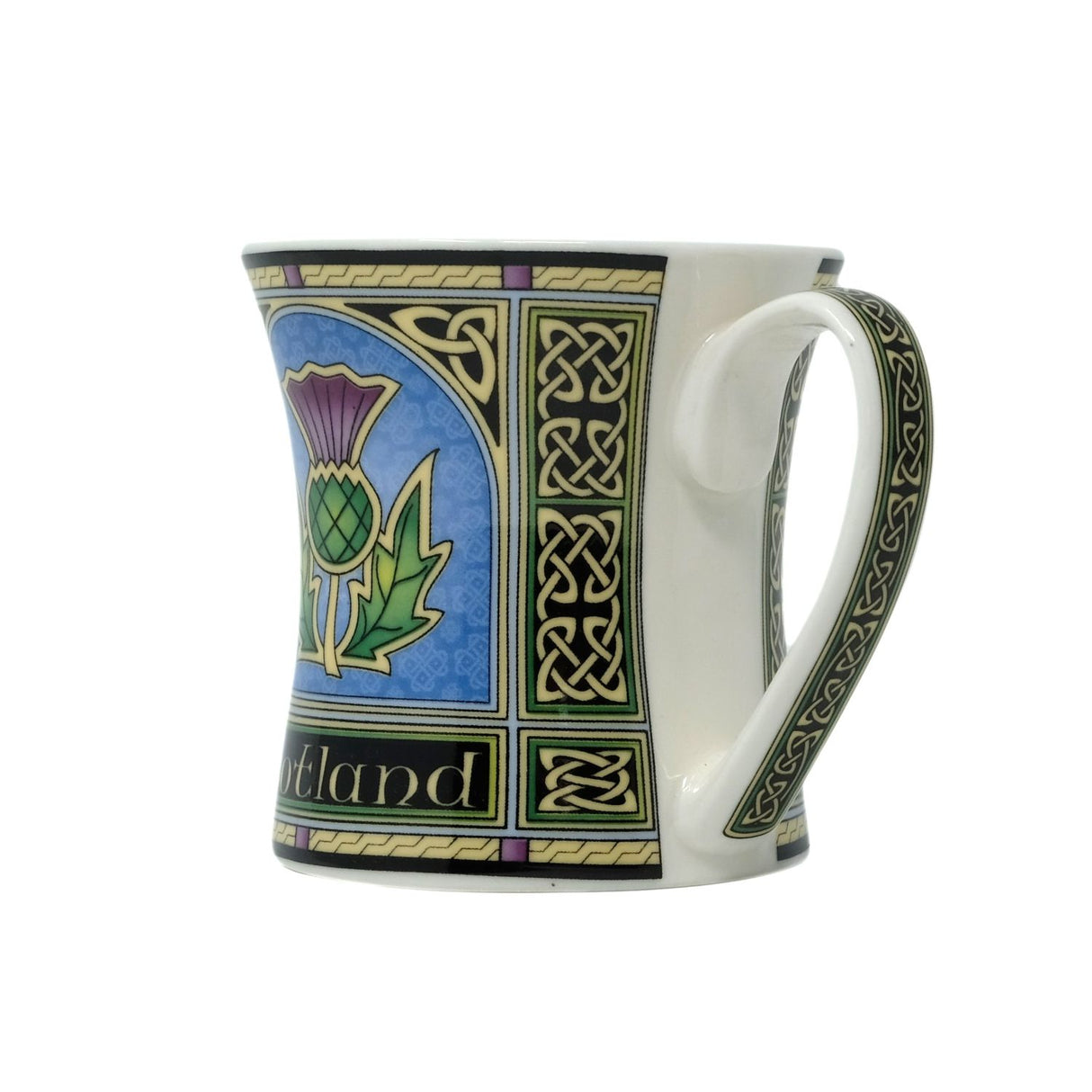 Bone China Scottish Purple Thistle Coffee Mug-Creative Irish gift