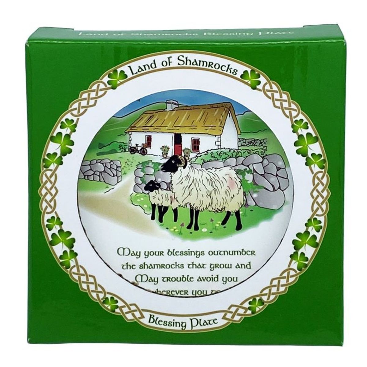 CL-96-519 Rustic Plate with Irish Landscape Design Creative Irish Gifts