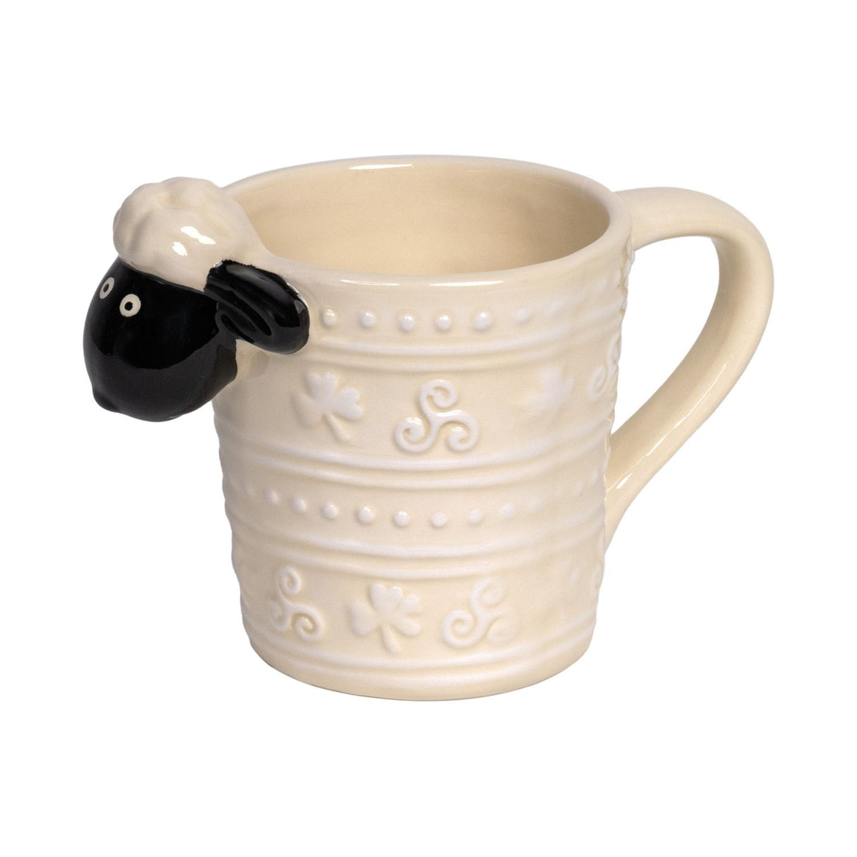 CL-97-12 Woolly Ware Handpainted Ceramic Irish Sheep Mug Creative Irish Gifts