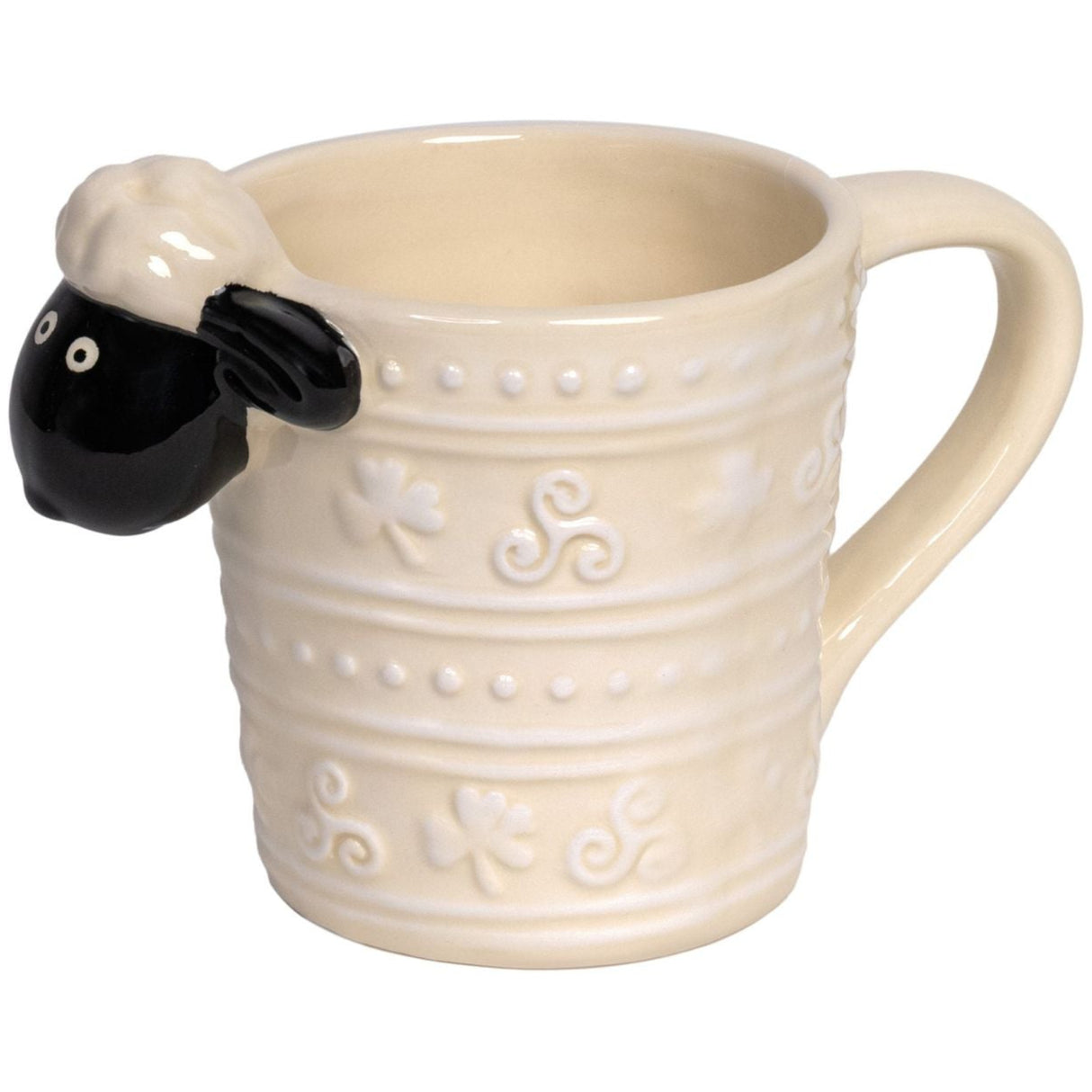 CL-97-12 Woolly Ware Handpainted Ceramic Irish Sheep Mug Creative Irish Gifts