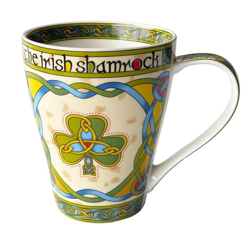 CL-TeaSet40 Irish Tea Set with Shamrock Design Mug Creative Irish Gifts