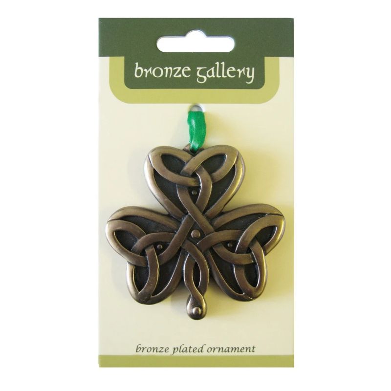 Bronze Plated Shamrock Christmas Tree Ornament Creative Irish Gifts