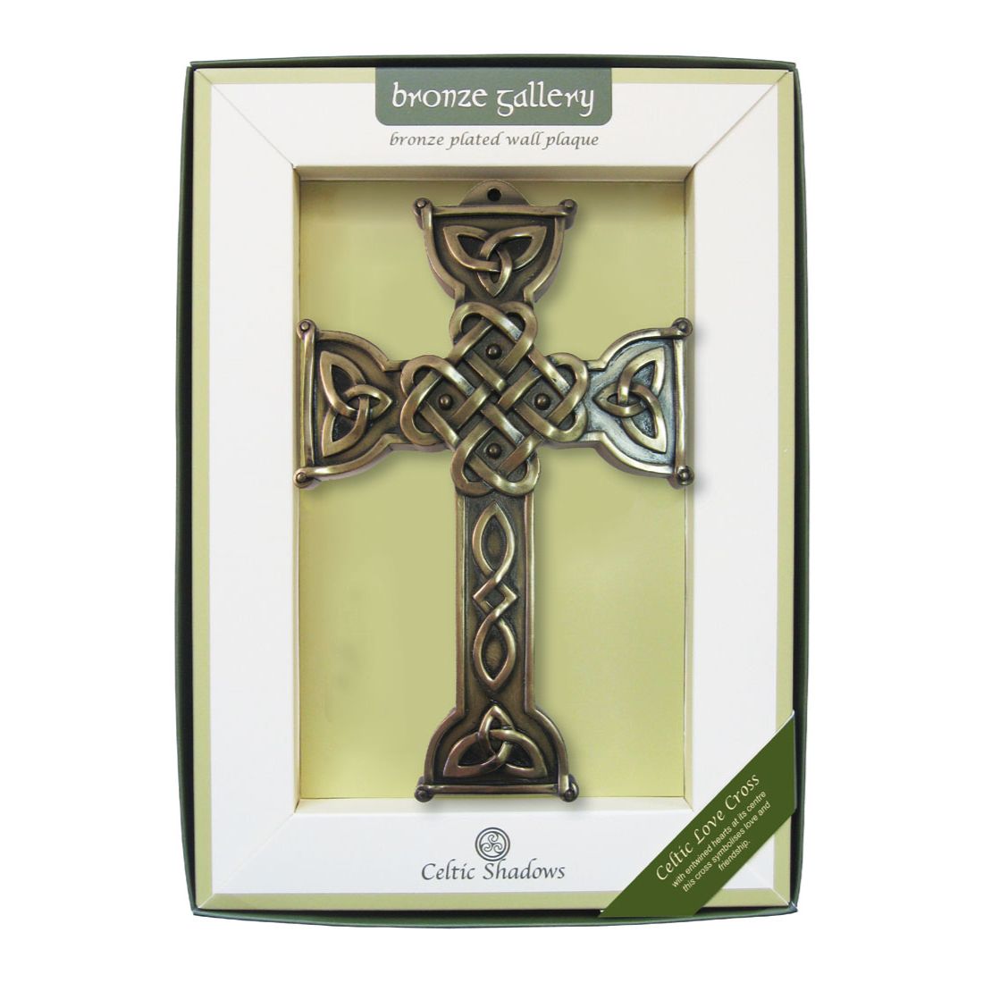 CS-0084-8 High Celtic Cross Wall Hanging in Bronze Creative Irish Gifts