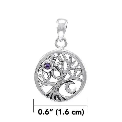 EI-DE42924-set Celtic Tree of Life Amethyst Necklace Creative Irish Gifts