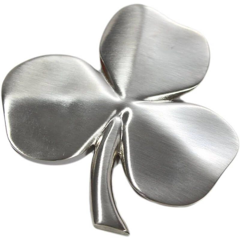 Irish Shamrock Shaped Wall Decor with Blessing Wedding Blessing Satin Nickel Creative Irish Gift