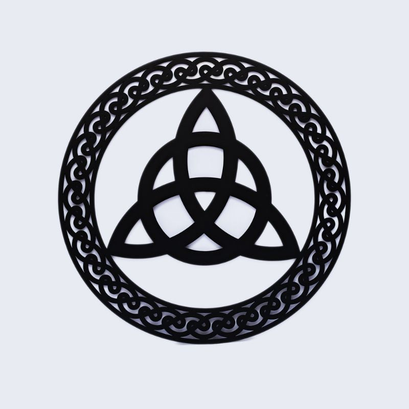 Trinity Knot Wall Hanger, Black Metal Creative Irish Gifts