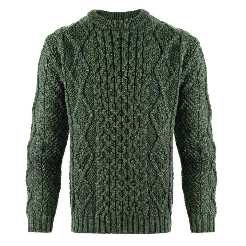 Fisherman Cable Knit Round Neck Sweater