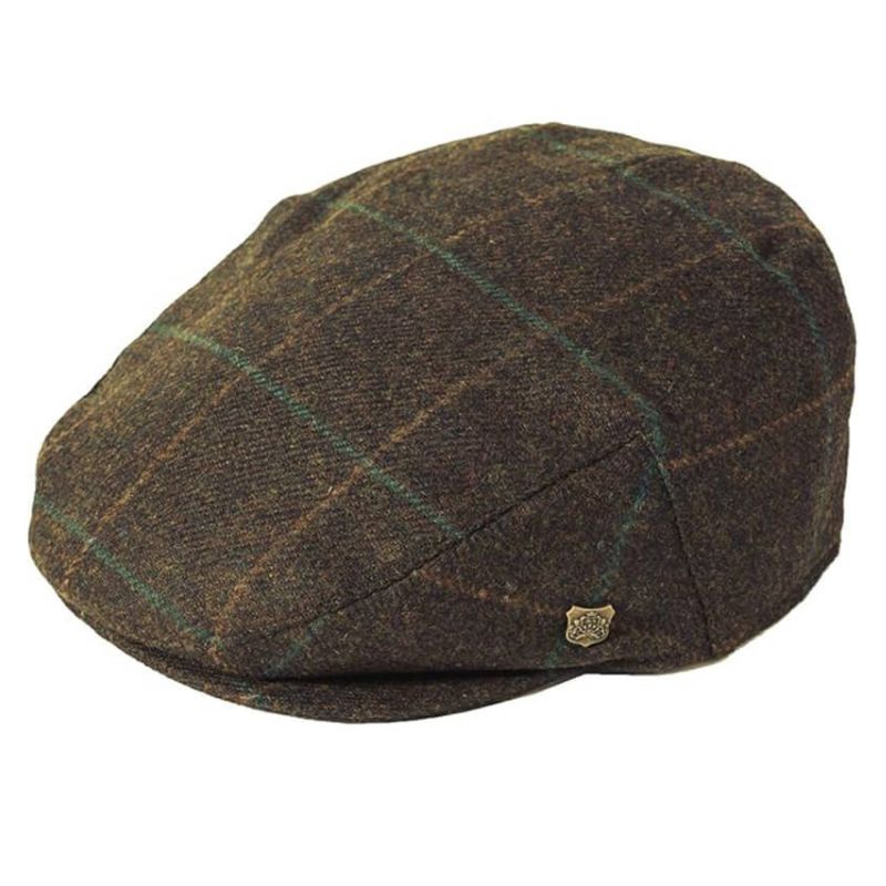 Scotland Wool Tweed Flat Cap Brown Creative Irish Gift