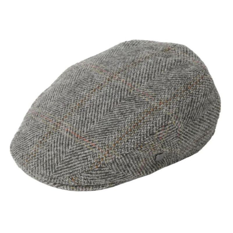 Handwoven Harris Tweed Scottish Flat Cap Grey Herringbone Creative Irish Gift