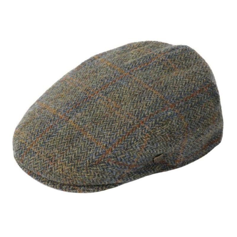 Handwoven Harris Tweed Scottish Flat Cap Green Creative Irish Gift