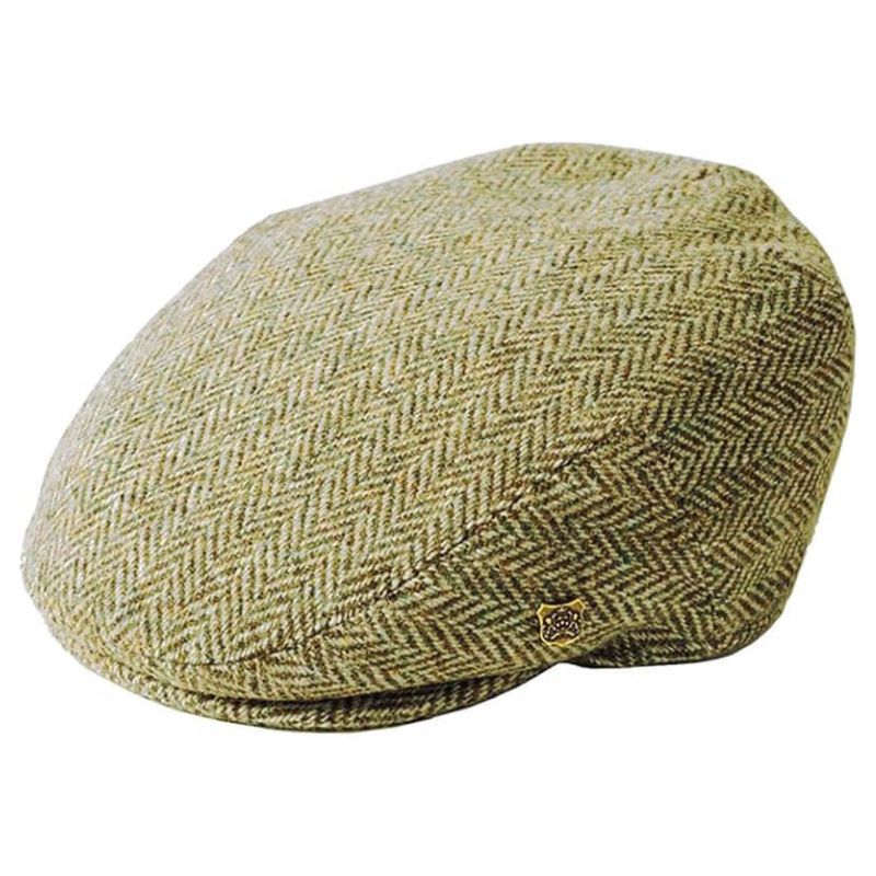 Handwoven Harris Tweed Scottish Flat Cap Green Creative Irish Gift