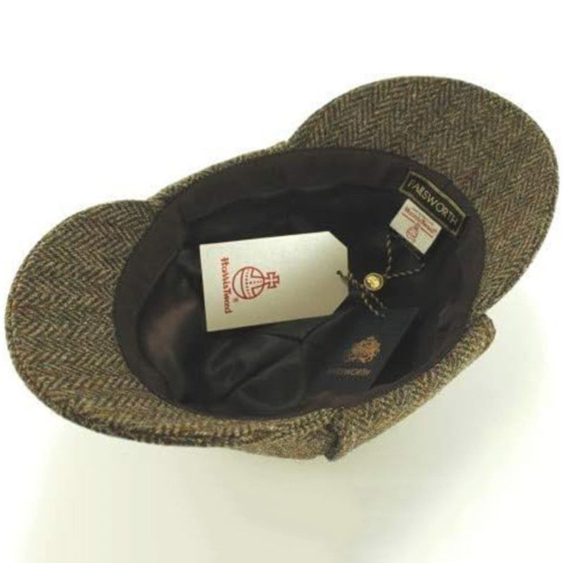 Handwoven Harris Tweed Deerstalker Hat Inside View Creative Irish Gift
