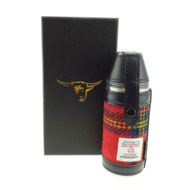 Harris Tweed Hunting Flask Gift Set Royal Stewart Creative Irish Gifts
