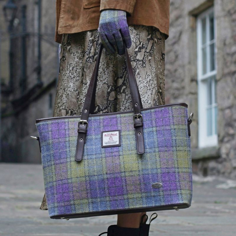 Ladies Harris Tweed Large Shoulder Bag, Lifestyle Creative Irish Gift