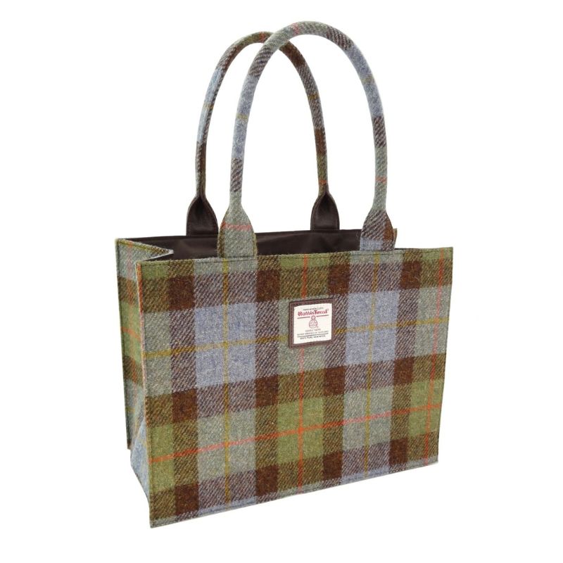 Handcrafted Harris Tweed Tote Bag with Tartan Pattern Macleod Creatie Irish Gifts