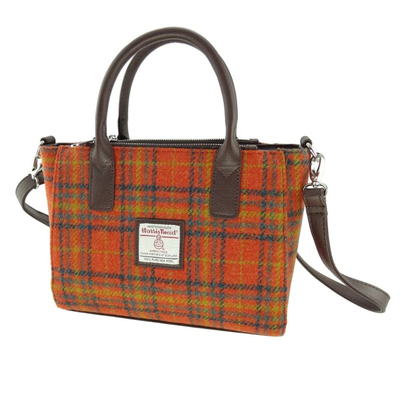 Ladies Harris Tweed Mini Bag Dep Orange Creative Irish Gifts