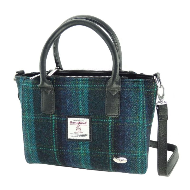 Ladies Harris Tweed Mini Bag Blue Turquoise Creative Irish Gifts