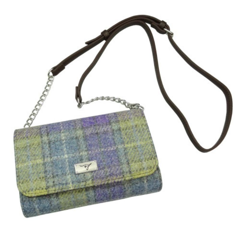 Women's Harris Tweed Wallet Shoulder Bag Creative Irish Gifts