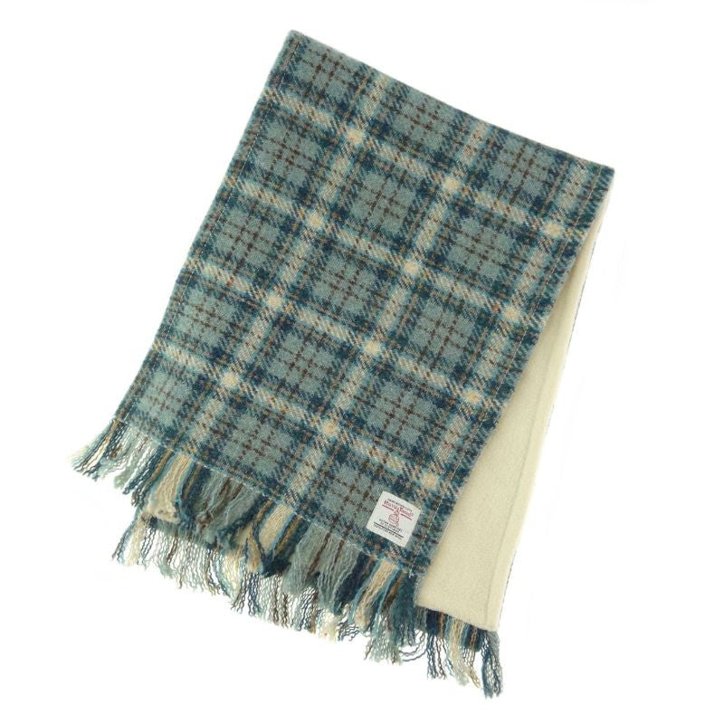 Women's Handwoven Harris Tweed Scarf, Ducc Egg Cream Creative Irish Gift